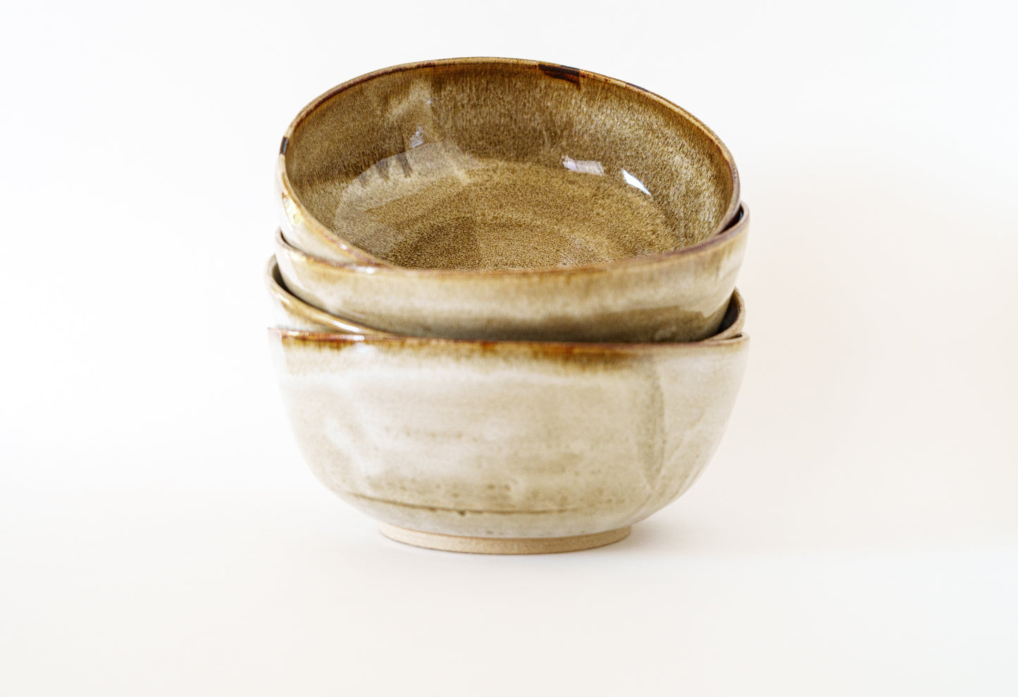 bowl set - tenmoku + white