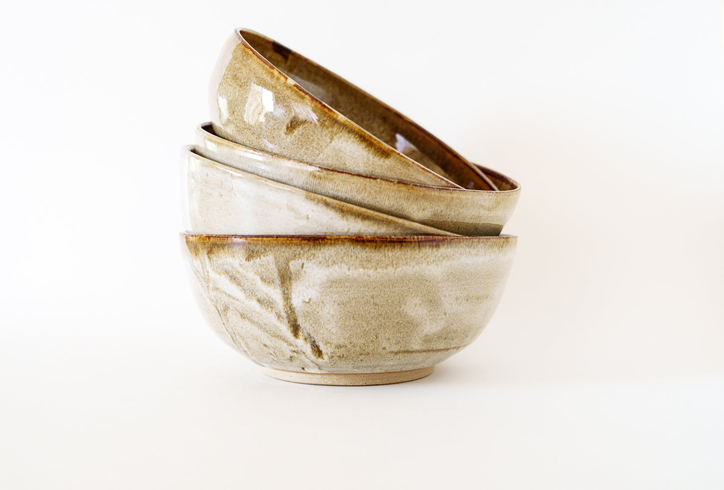 bowl set - tenmoku + white