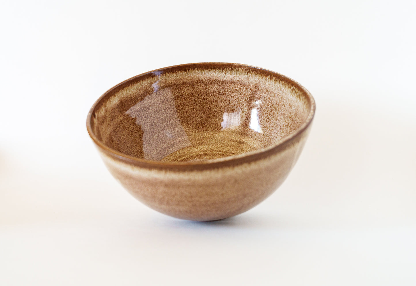 large bowl - brown speckled