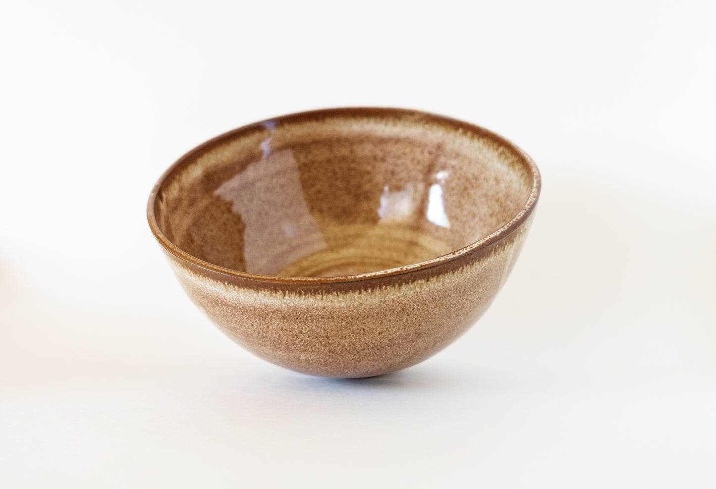 large bowl - brown speckled