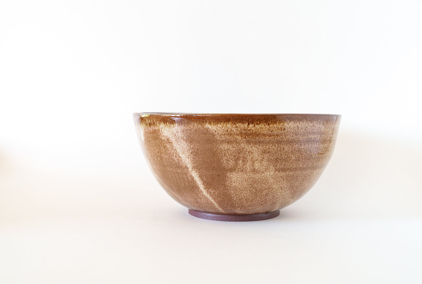 large bowl - brown speckled