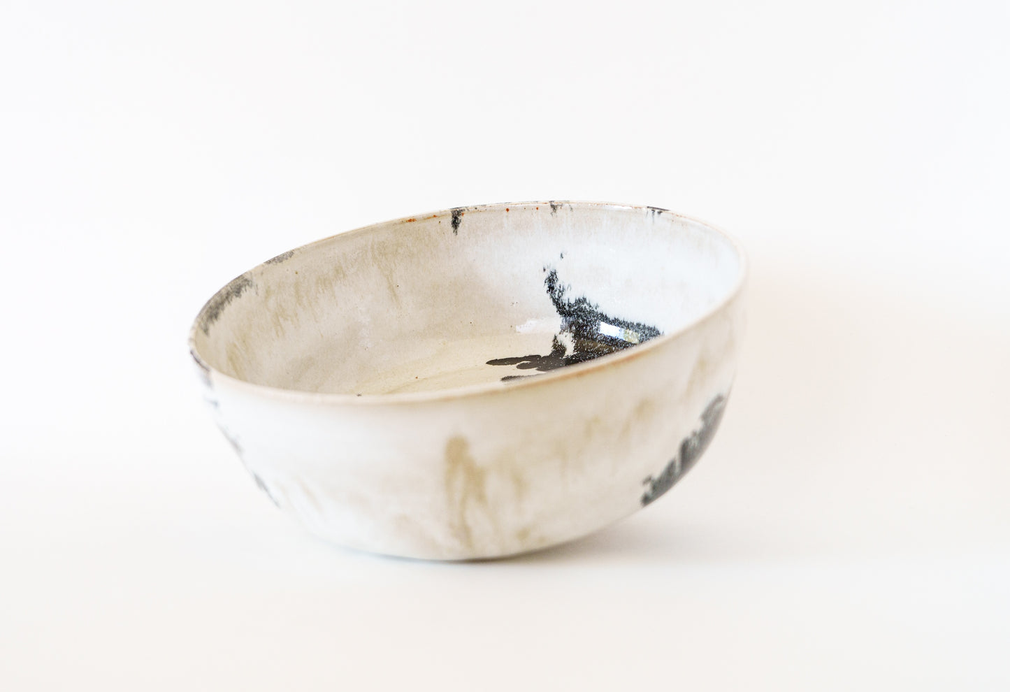 large bowl - zebra swirl