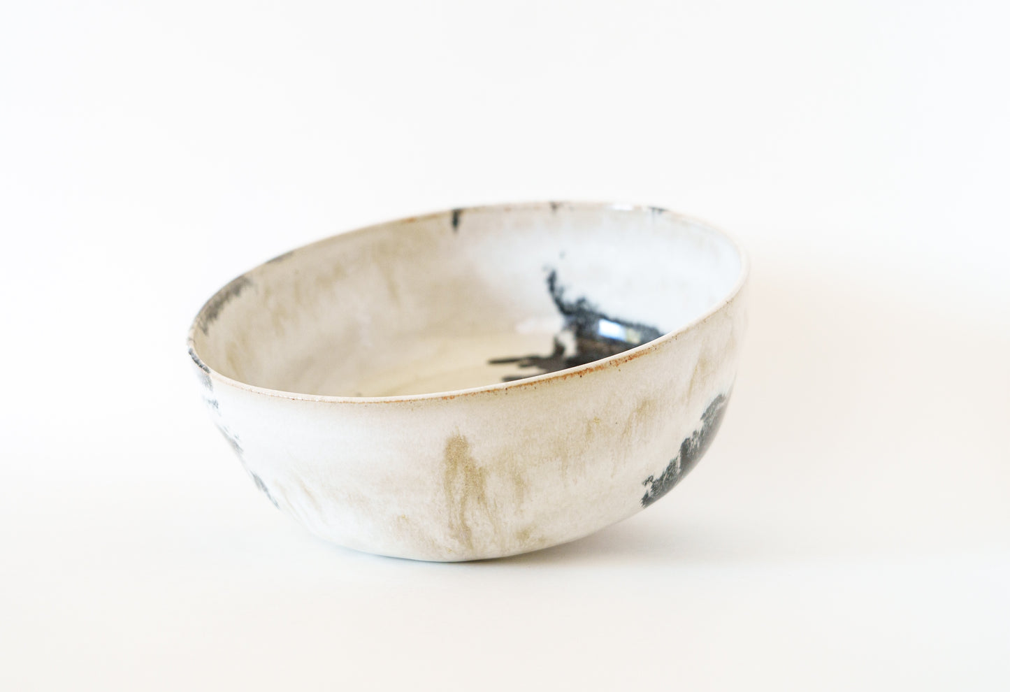 large bowl - zebra swirl