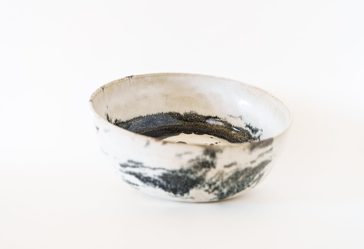 large bowl - zebra swirl