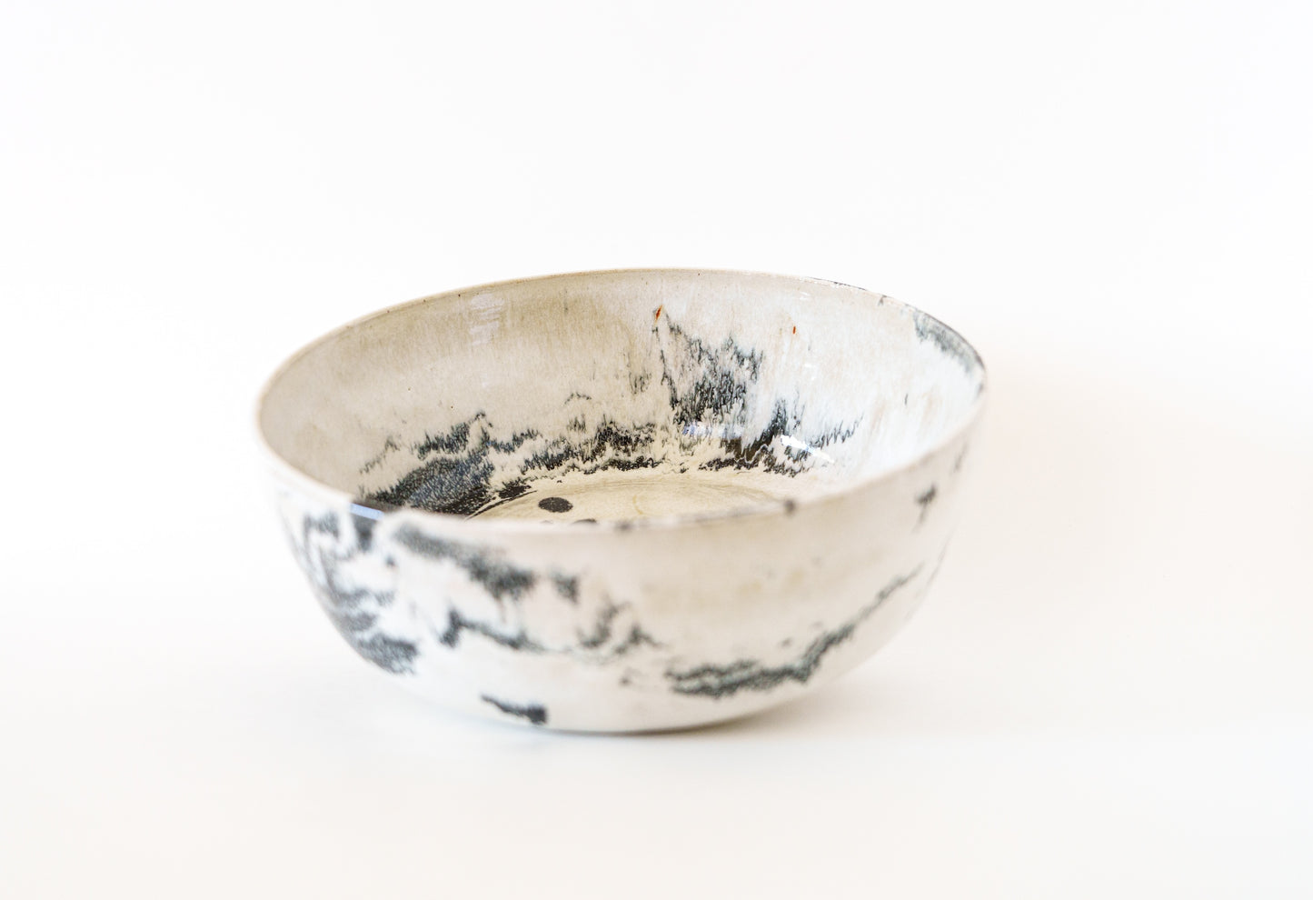 large bowl - zebra swirl