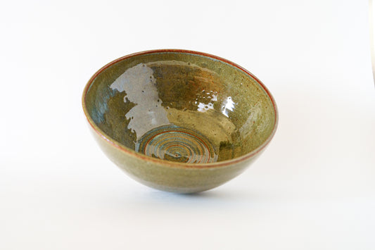 large bowl - moss green