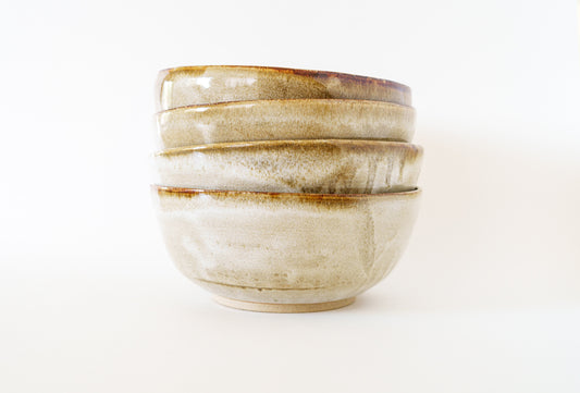 bowl set - tenmoku + white