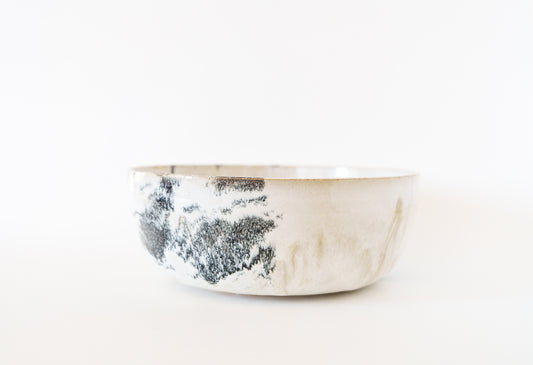 large bowl - zebra swirl